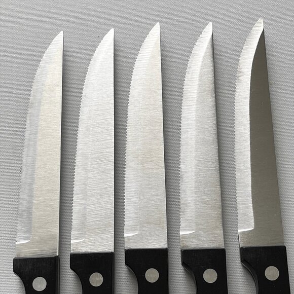 Sabatier Set of 5 Steak Knives 4.5" Stainless Steel Serrated Blade - Picture 7 of 9
